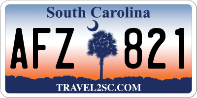 SC license plate AFZ821