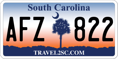 SC license plate AFZ822