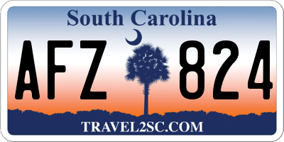 SC license plate AFZ824