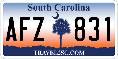 SC license plate AFZ831