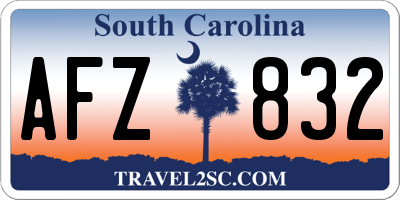 SC license plate AFZ832