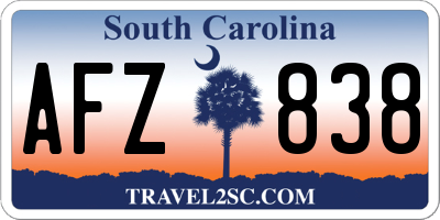 SC license plate AFZ838