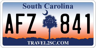 SC license plate AFZ841
