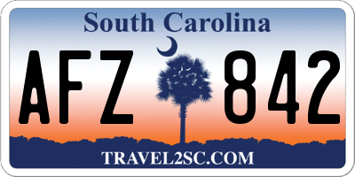 SC license plate AFZ842