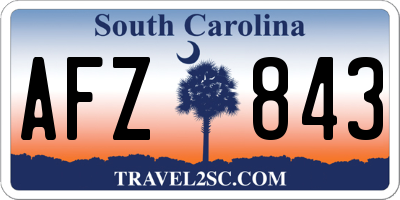 SC license plate AFZ843