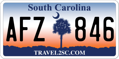 SC license plate AFZ846