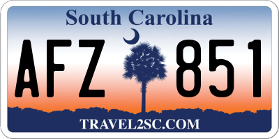 SC license plate AFZ851