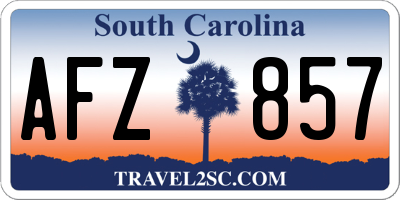 SC license plate AFZ857