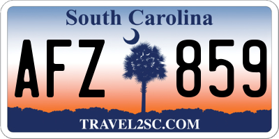 SC license plate AFZ859