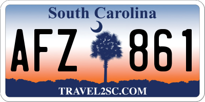 SC license plate AFZ861
