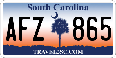 SC license plate AFZ865