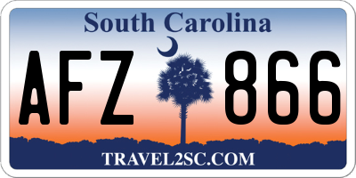 SC license plate AFZ866
