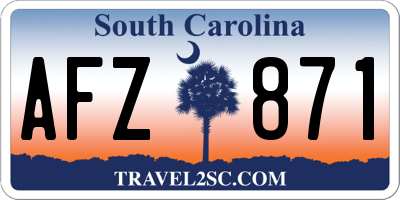 SC license plate AFZ871