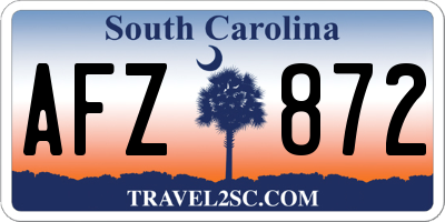 SC license plate AFZ872
