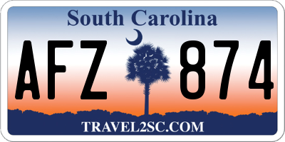 SC license plate AFZ874