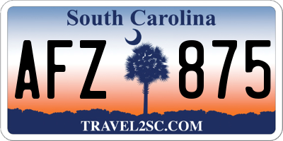 SC license plate AFZ875