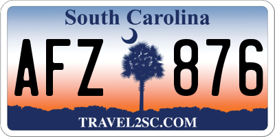 SC license plate AFZ876