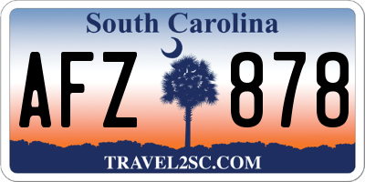 SC license plate AFZ878