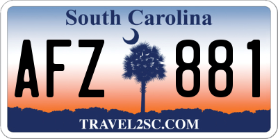 SC license plate AFZ881