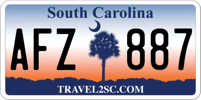 SC license plate AFZ887