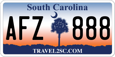 SC license plate AFZ888