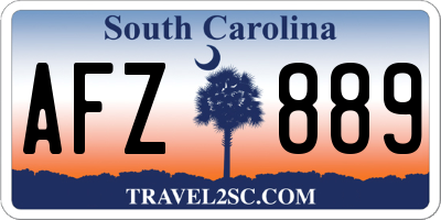 SC license plate AFZ889