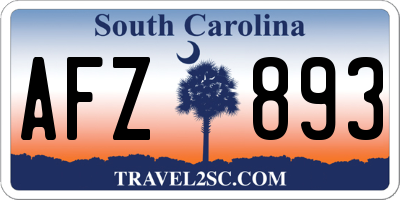 SC license plate AFZ893