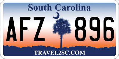 SC license plate AFZ896