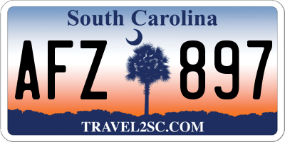 SC license plate AFZ897