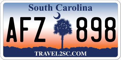 SC license plate AFZ898