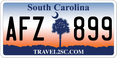 SC license plate AFZ899