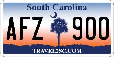 SC license plate AFZ900