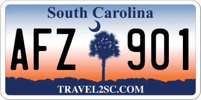 SC license plate AFZ901