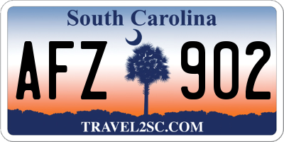 SC license plate AFZ902