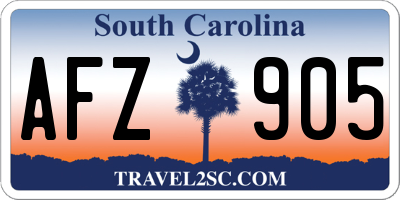 SC license plate AFZ905
