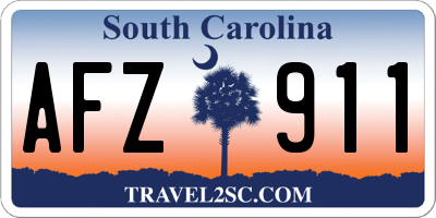 SC license plate AFZ911
