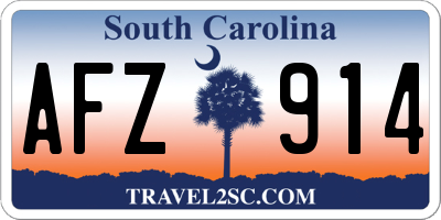 SC license plate AFZ914