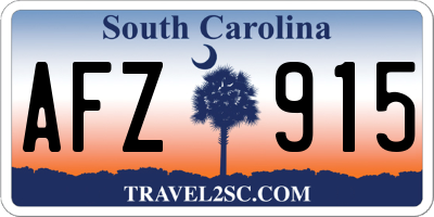 SC license plate AFZ915