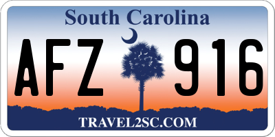 SC license plate AFZ916