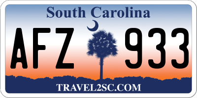 SC license plate AFZ933