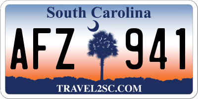 SC license plate AFZ941