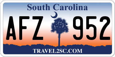 SC license plate AFZ952