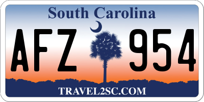 SC license plate AFZ954