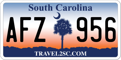 SC license plate AFZ956