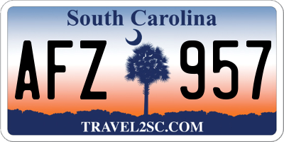 SC license plate AFZ957