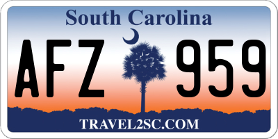 SC license plate AFZ959