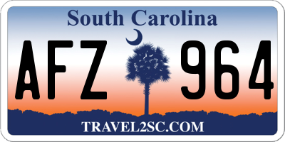 SC license plate AFZ964