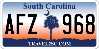 SC license plate AFZ968