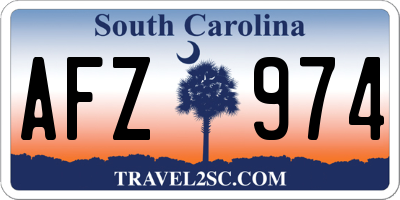 SC license plate AFZ974