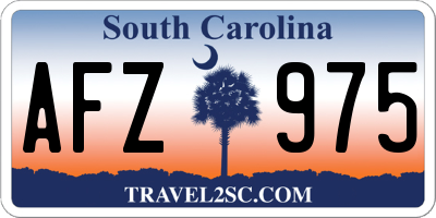 SC license plate AFZ975